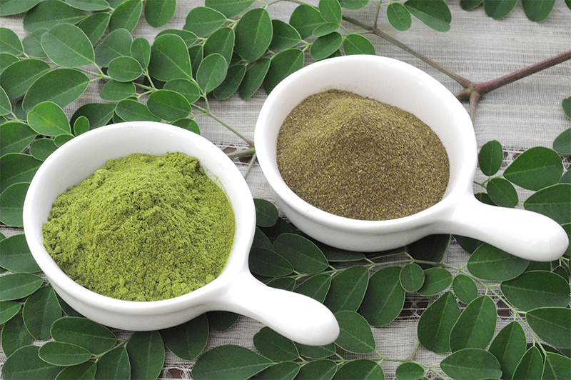 Example of grinding moringa leaves into fine powder Tasks